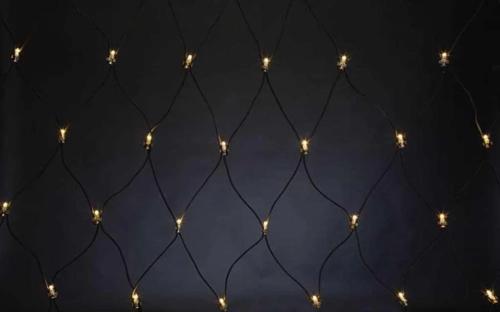 Subra LED - Extensão Subra - 2 X 2 M - 144 Lâmpadas Branco Quente - Fio Preto - 230 V
