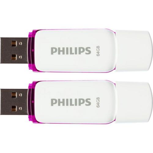 Philips Usb 2.0 2-Pack 64gb Snow Edition Mag.