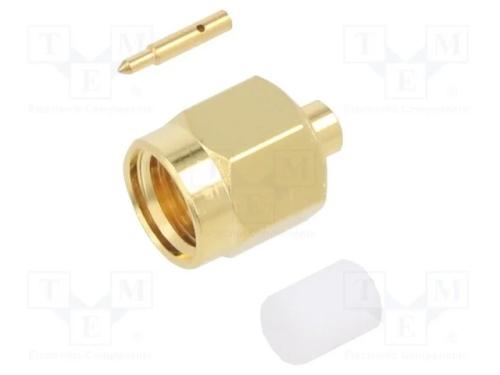 Ficha, SMA, macho, simples, 50O, solda, com cabo,.