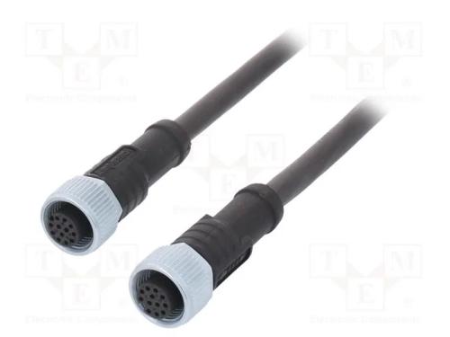 Cabo: paras sensores/automatização, PIN: 12, M12-.