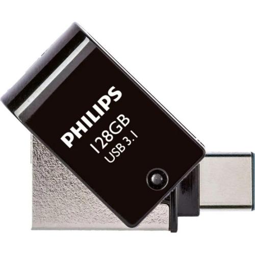 Philips 2 em 1 Otg 128gb Usb 3.1 + Usb C .