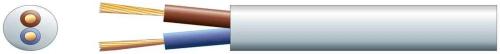 2 Core Round Mains Pvc, 2 X 24/0.2mm, 6a, 6.35mmã, White, 100m
