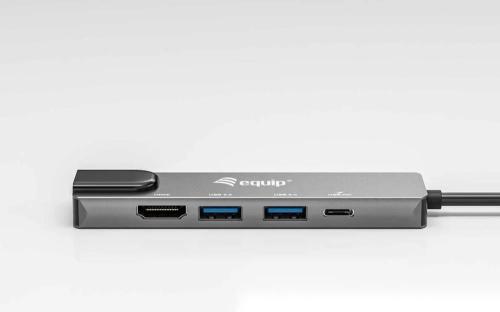 Equip Dock Usb-C->hdmi,Gigabit Lan,2xusb3.0,100wpd 0,25m
