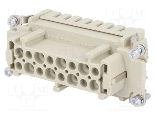 Conector: HDC, inserto de contatos, fêmea, Han E,.