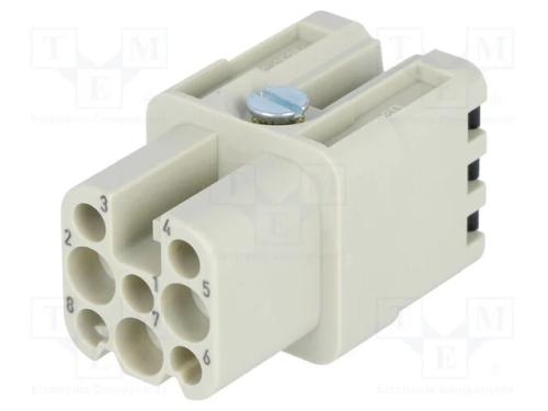Conector: HDC, inserto de contatos, fêmea, Han D,.
