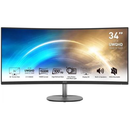 Msi 86,36cm(34") Curved Va Uwqhd Pro Mp341cqde Hd.