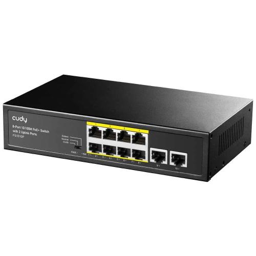 Cudy Fs1010p Network Switch Fast Ethernet (10/100) Power Over Ethernet (Poe) Black