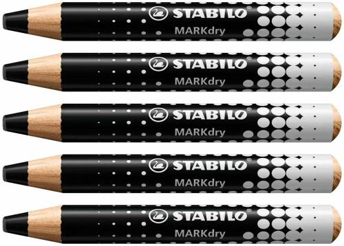 Lapiz para Pizarra Blanca Markdry Negro Stabilo 6.
