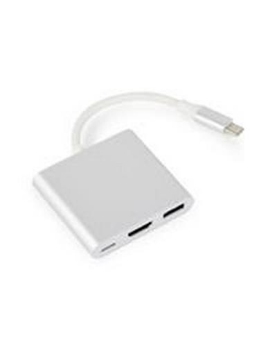 Adaptador USB-C Gembird A-CM-HDMIF-02-SV p/ HDMI .