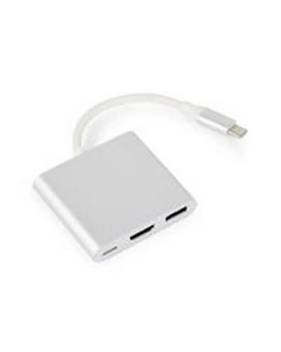 Adaptador USB-C Gembird A-CM-HDMIF-02-SV p/ HDMI .