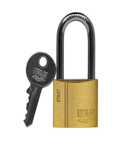 Cadeado com Chave Ifam Sr30al Comprido Latão Aço 1,24 X 3 X 2,65 Cm