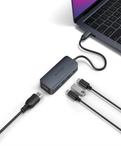Docking Station Targus Hyperdrive Next 4 Hd4001gl Usb-C 100w Pd Azul Preto