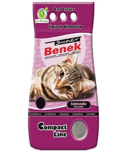 Areia para Gatos Super Benek Compact Lawenda Cinz.