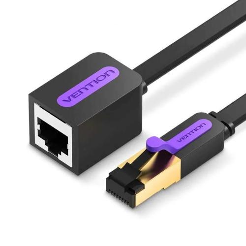 Flat Network Cable Extension Category 7 Vention Icbbi 3m Black
