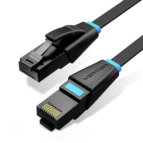 Flat Network Cable Cat.6 Utp Vention Ibjbk 8m Black