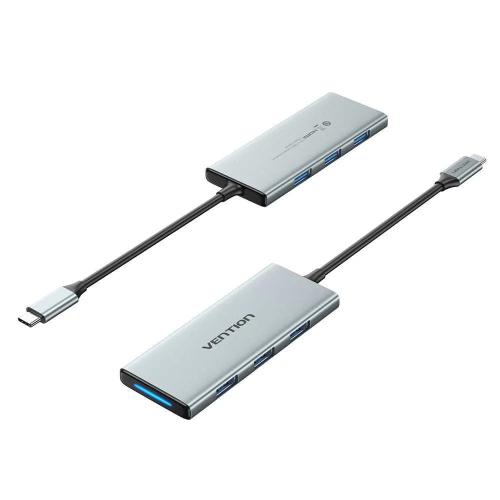 Usb-C To Hdmi, 3x Usb 3.0, Sd, Tf, Pd Hub Vention Tophb 0.15m Gray