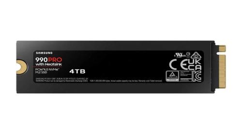 Ssd 4tb Samsung M.2 Pci-E Nvme Gen4 990 Pro Heatsink Retail