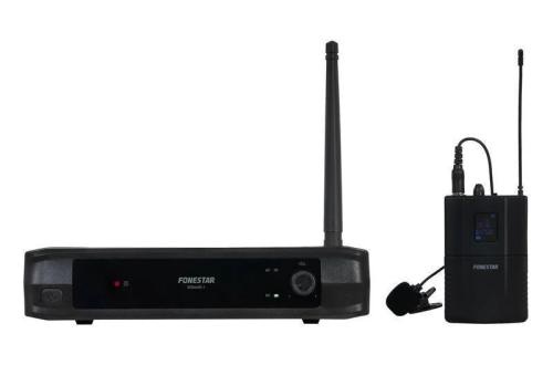 Microfone sem fios UHF, frequência fixa lapela