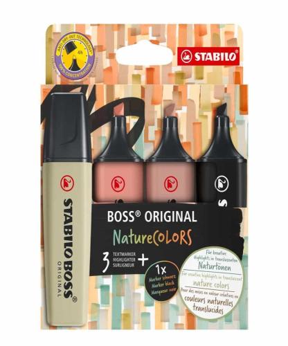 Estuche 4 Uds Marcadores Stabilo Boss Original Na.