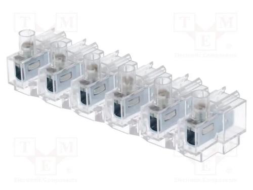 Bloco terminal, faixas: 6, 0,75&divide;4mm2, terminal pa.