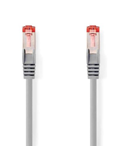 Cabo de Rede Cat6 Rj45 Macho S/Ftp 20m Lszh Cinzento