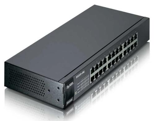 Switch Zyxel 24x Fe Es1100-24e Metall