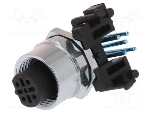Tomada, M12, Pin: 5, Fêmea, Código B-Profibus, Tht, Ip65,Ip67, 60v