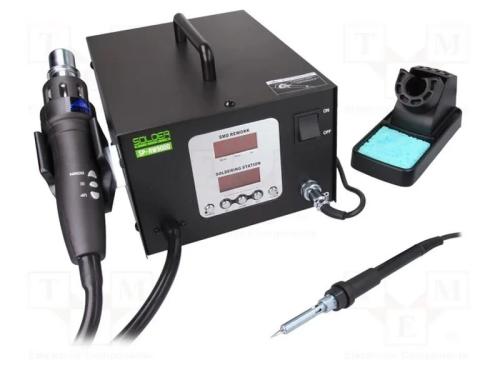 Estação com Ar Quente, Digital,Teclas, 900w, 100÷500c, Ficha: Eu