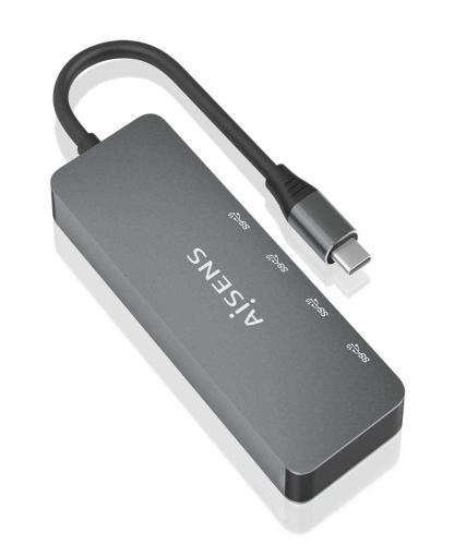 Hub Usb Tipo-C Aisens A109-0695/ 4xusb Tipo-C/ Gris