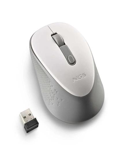 Rato Rf Wireless Ótico Dew 1600dpi Branco - Ngs