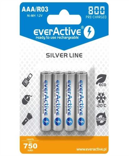 Pilhas Recarregáveis Everactive Evhrl03-800 AAA R03 1,2 V 3.7 V (2 Unidades)