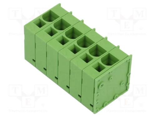 PCB bloco terminal, R. Contatos: 10mm, faixas: 6,.