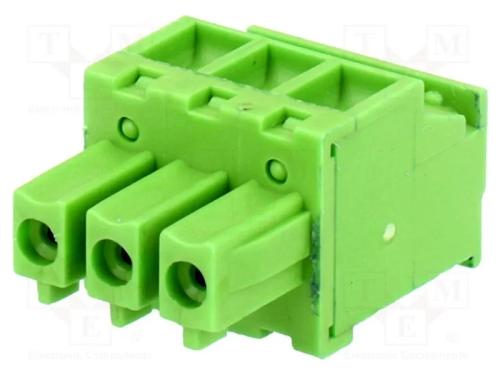 Bloco terminal separável, 3,81mm, faixas: 3, angu.