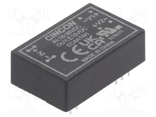 Indutor: Dc/Dc, 5/6w, Uent: 18÷36v, Usai: 15vdc, Usai2: -15vdc, Dip24