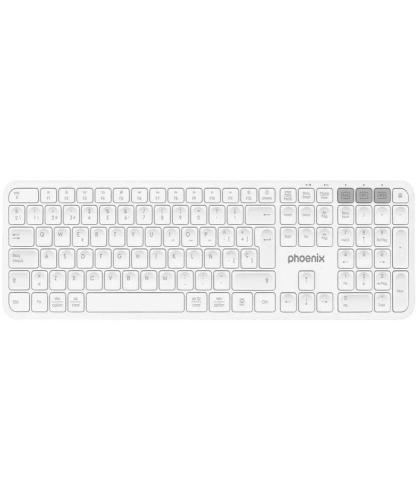 Teclado Bluetooth Phoenix K300 Branco Qwerty Espanhol