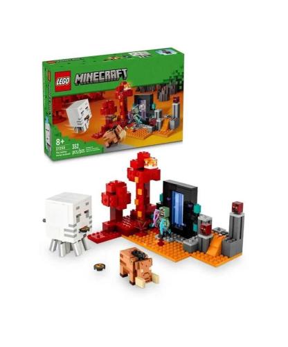 Lego Minecraft: a Emboscada do Portal do Nether | Idades 8+ | 352 Peças | Item 21255