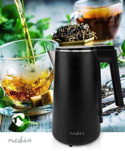 Hervidor Eléctrico 1.0 L Plástico Negro Rotab.