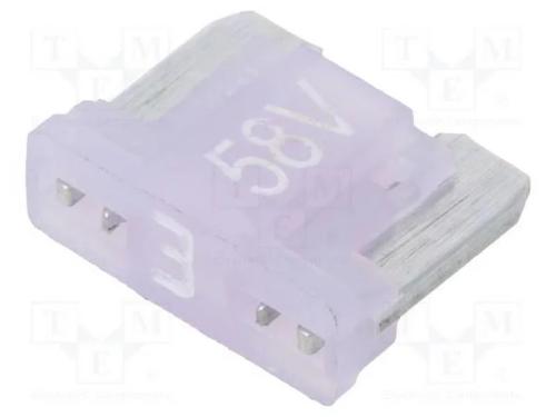 Fusível: Baixa Tensão, 3a, 58vdc, Automotivo, 11mm