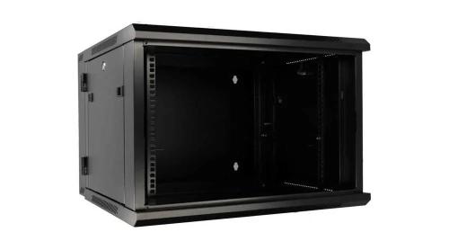 Extralink 6u 600x600 Azh Wall-Mounted Rackmount Cabinet Swing Type Black Wall Mounted Rack