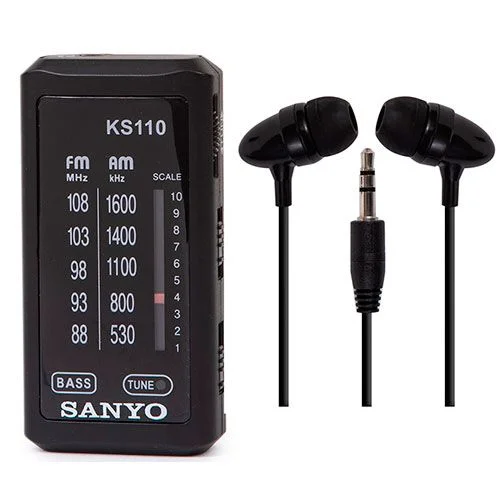 Rádio Portátil Sanyo Ks110n Preto