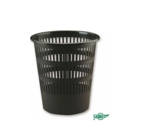 Papelera Rejilla 12 L Color Negro Plástico Recicl.