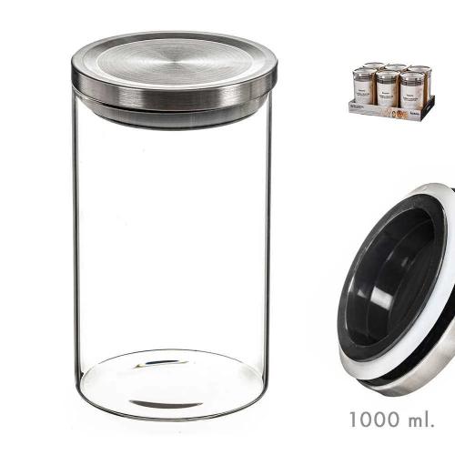 Frasco de Vidro com Tampa de Metal 1000ml Kozina