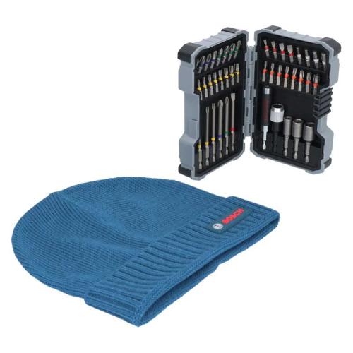 S.Of. Estojo com 43 Peças para Aparafusar + Gorro Bosch Grátis 0615997658 Bosch