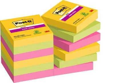 Pack 12 Blocs 90 Hojas Notas Adhesivas 47,6x47,6m.