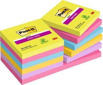 Pack 12 Blocs 90 Hojas Notas Adhesivas 76x76mm Su.