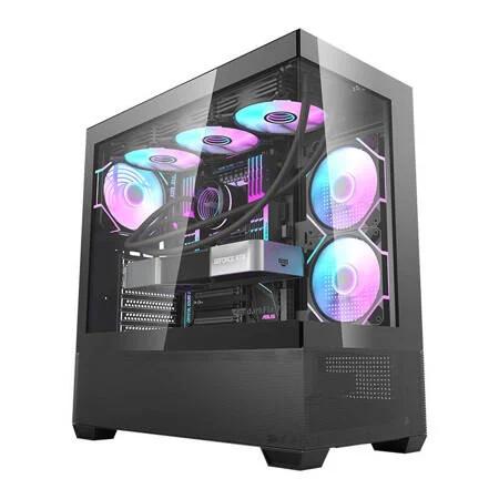 Darkflash Ds900 Air Computer Case (Black) + 7 Argb Fans