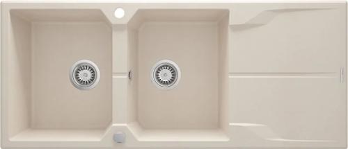 2-Bowl Granite Sink With Drainer