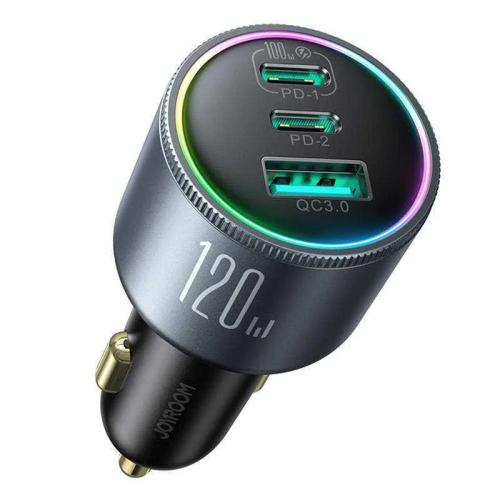 Car Charger Joyroom Jr-Ccn07 , 3-Port C To C, 120 W, (Gray)