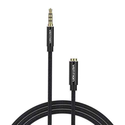 Trrs 3.5mm Male To 3.5mm Female Audio Extender 5m Vention Bhcbj Black