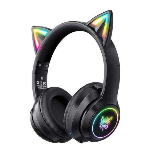 Auscultadores Headset Bluetooth B90 RGB Preto - O.